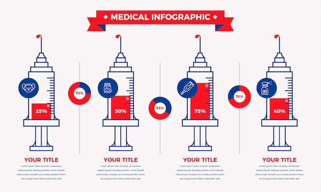 Медицинская инфографика в плоском дизайне