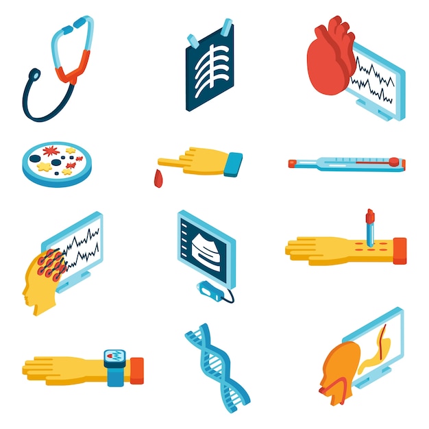 Medical isometric icons