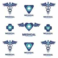 Free vector medical logos collection