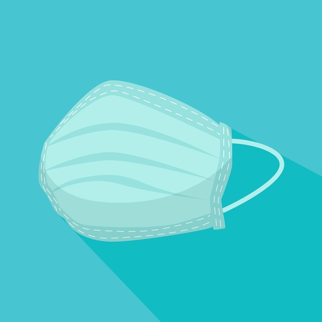 Medical mask in flat design