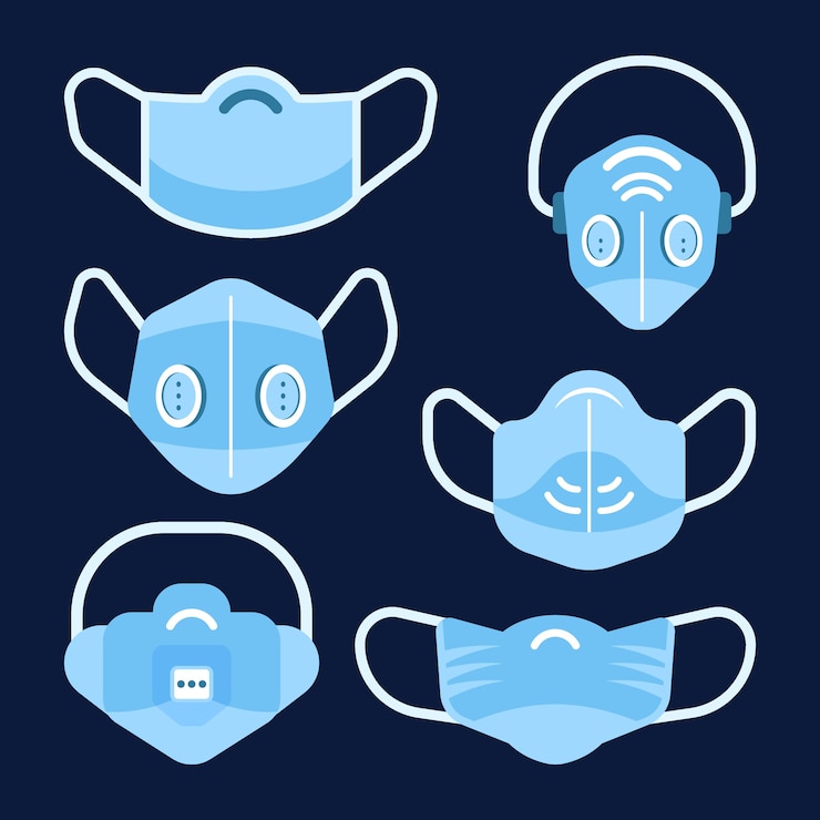 मुफ़्त वेक्टर medical mask in flat design