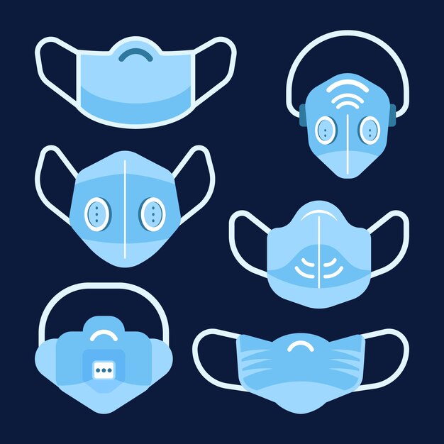 medical mask in flat design