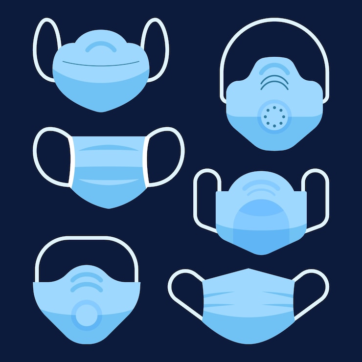मुफ़्त वेक्टर medical mask in flat design