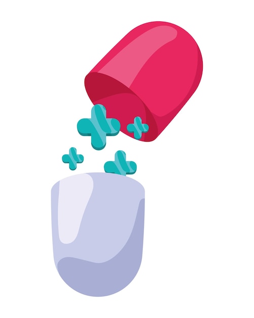 Free vector medical medicine capsule isolated illustration