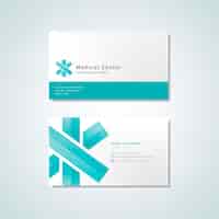 Free vector medical professional business card design mockup