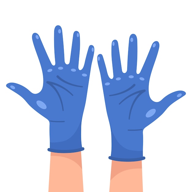 Free vector medical protective gloves design