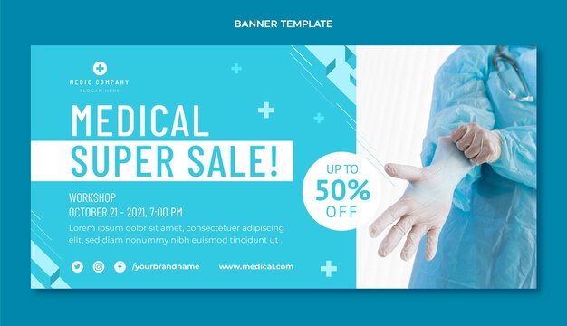 medical sale banner template