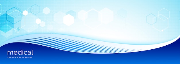 Free vector medical science banner with text space