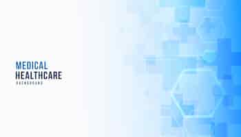 Free vector medical science and healthcare blue banner