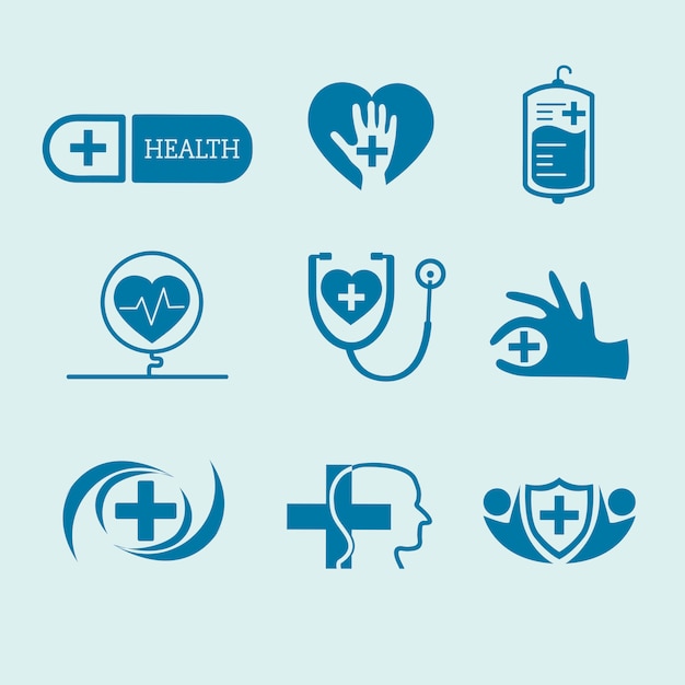 Medical service logos vector set