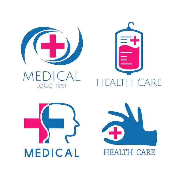 Medical service logos vector set