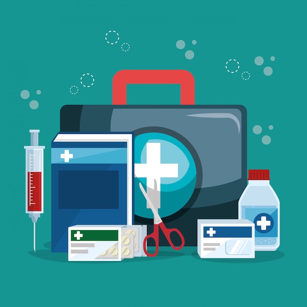 Free vector medical service set icons