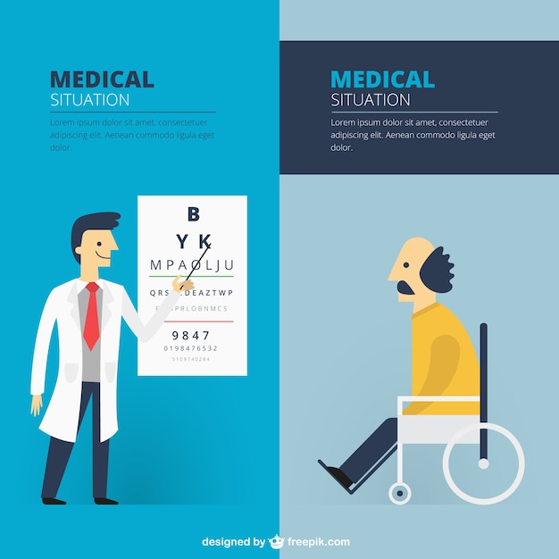Free vector medical situations with the patient
