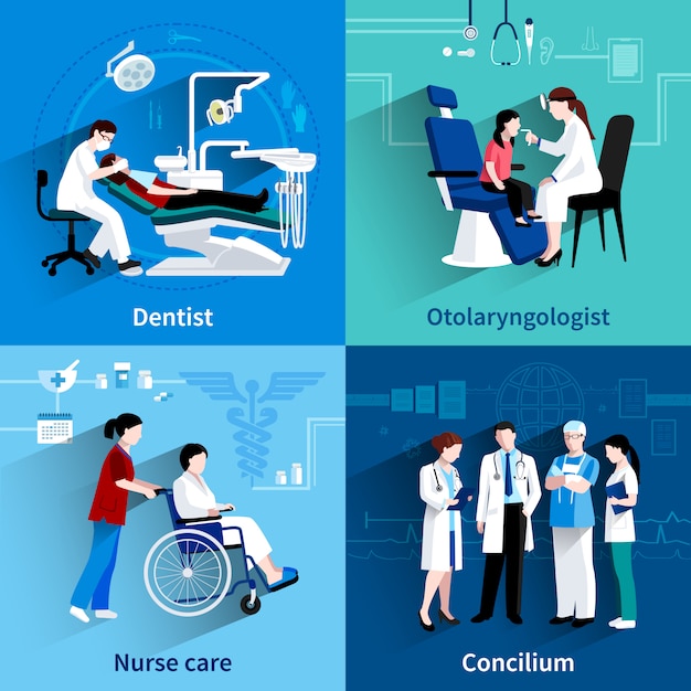 Free vector medical specialists design