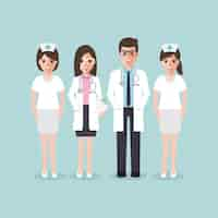 Free vector medical team design