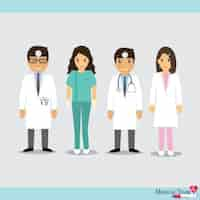 Free vector medical team design