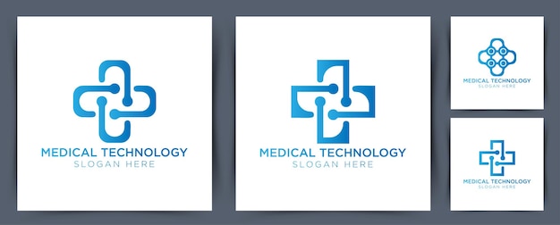 Free vector medical technology gradient blue vector illustration