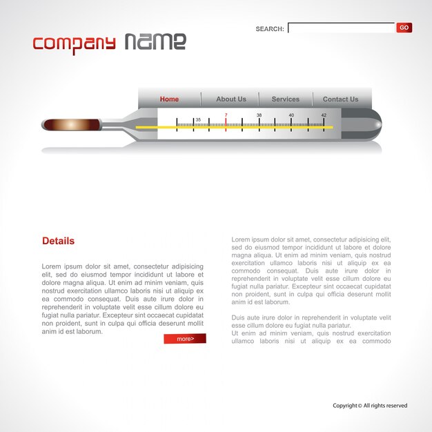 Medical web template