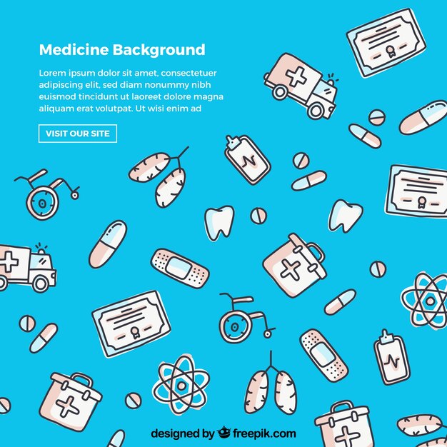 Фон медицины в стиле ручной работы