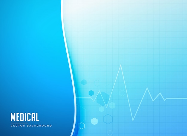 Free vector medicine background with electrocardiogram