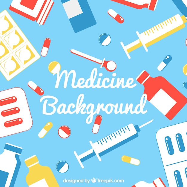 Free vector medicine background with elements