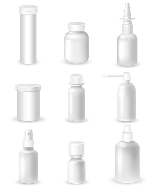 Medicine Bottles Set