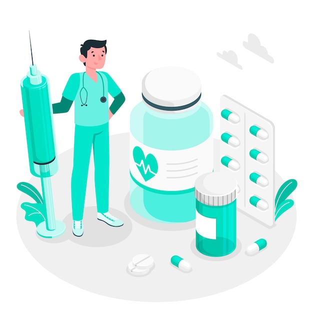 Free vector medicine concept illustration