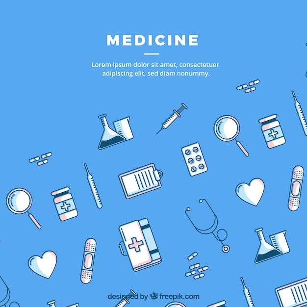 Free vector medicine elements background