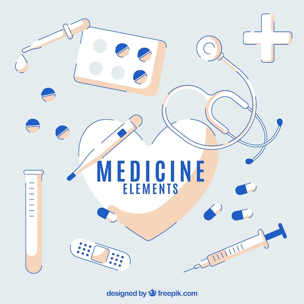 Medicine elements background 