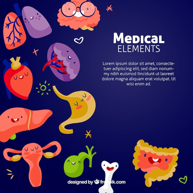 Medicine elements background