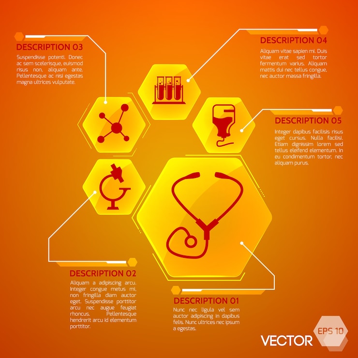 Free Vector medicine and health orange