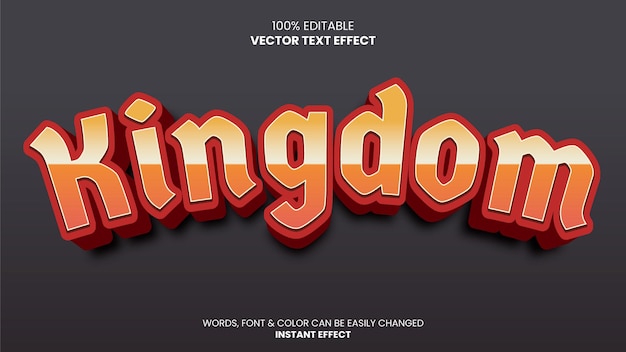 Free vector medieval cartoon style text effect