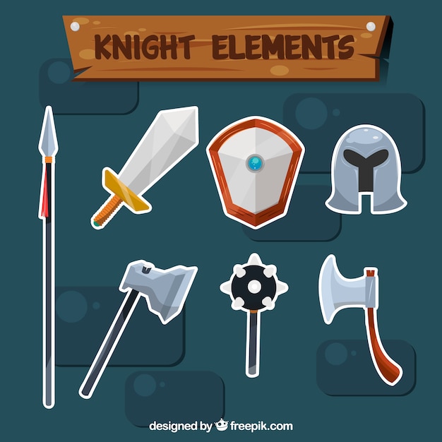 Medieval elements with funny style