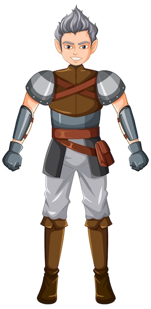 Free vector medieval knight cartoon character