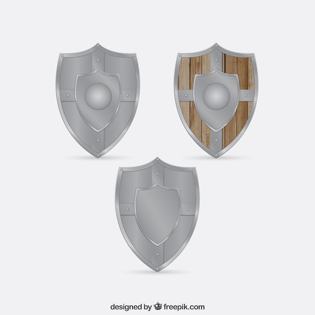 Free vector medieval shields