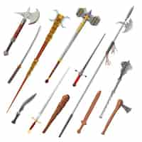 Free vector medieval weapons