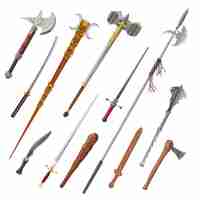 Free vector medieval weapons