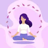 Бесплатное векторное изображение Иллюстрация концепции медитации