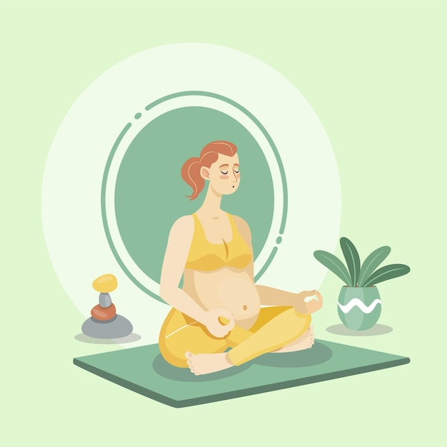 Vettore gratuito illustrazione di concetto di meditazione