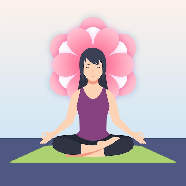 Free vector meditation concept illustration