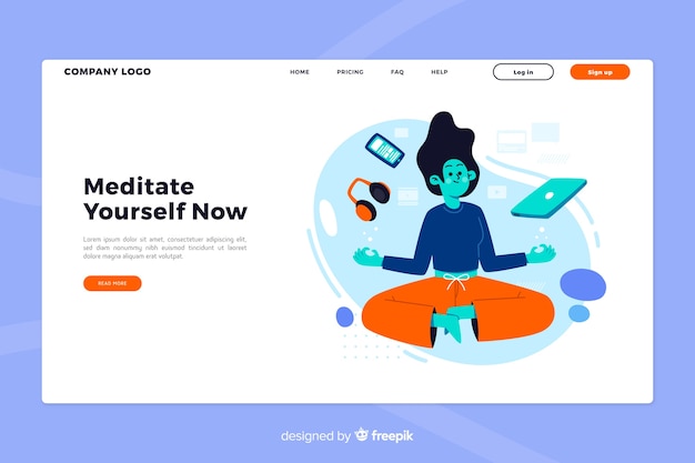 ランディングページの瞑想の概念