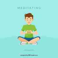 Free vector meditation concept