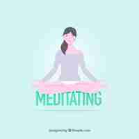 Free vector meditation concept