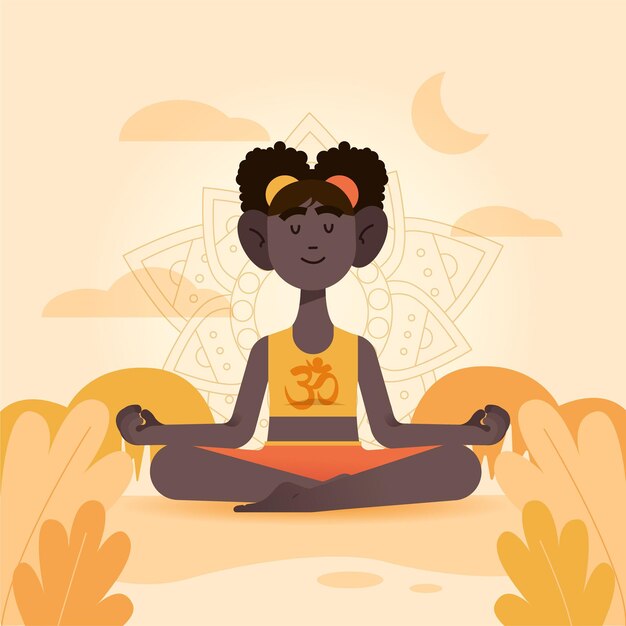 Meditation illustration concept