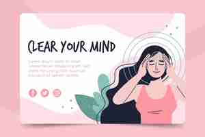 Free vector meditation and mindfulness banner template