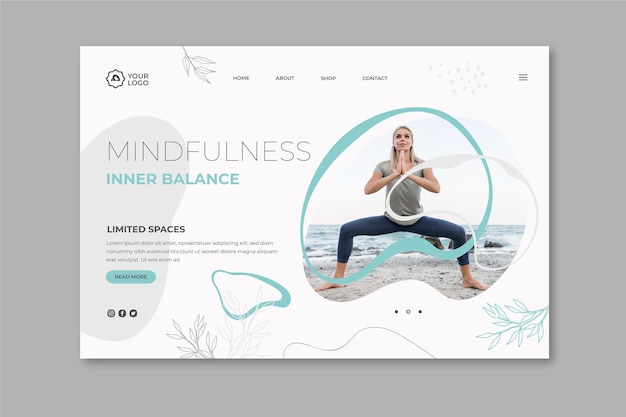 Meditation & mindfulness landing page template