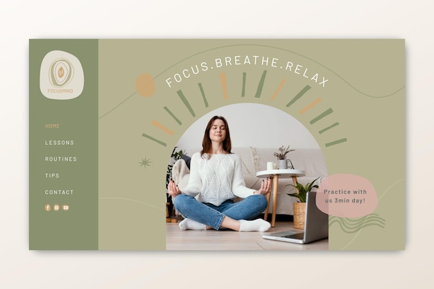 Meditation And Mindfulness Landing Page