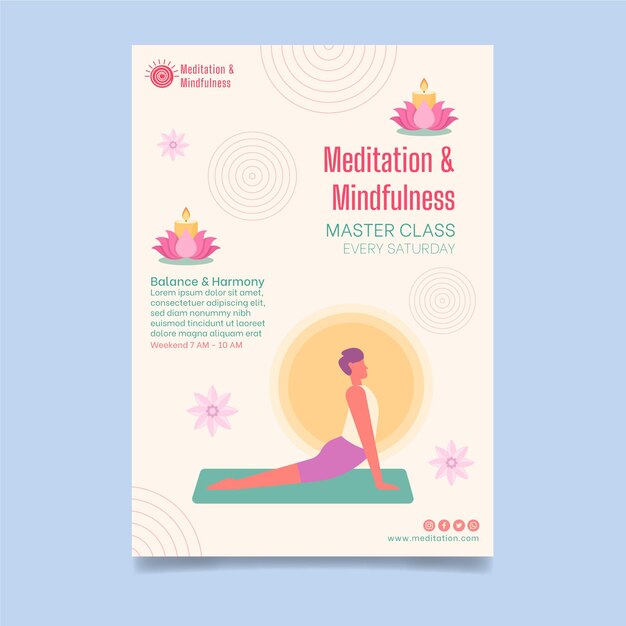 meditation and mindfulness poster