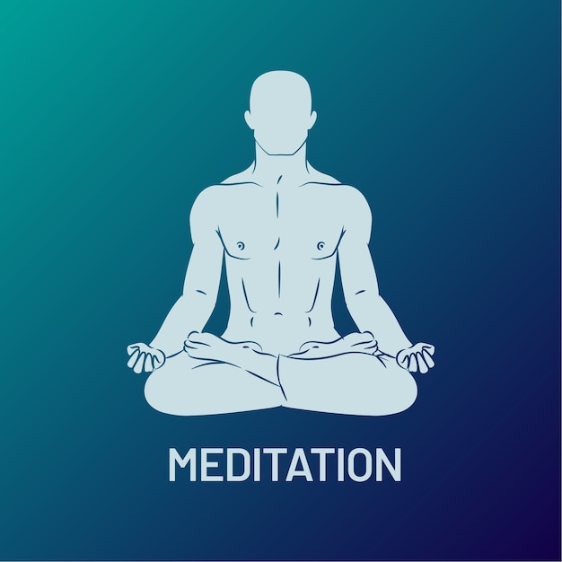 Free vector meditation sign template design