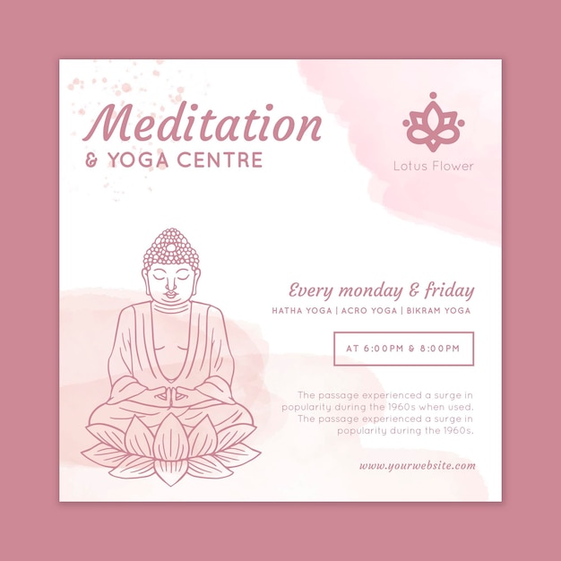 Meditation und Achtsamkeit im Quadrat Flyer